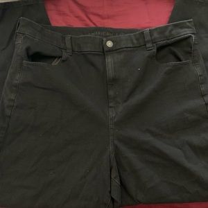 Black super hi rise jeans